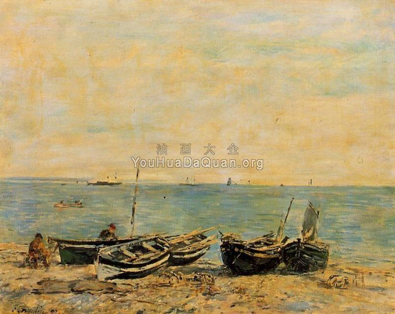Sainte-Adresse, the Shore - 尤金·布丹